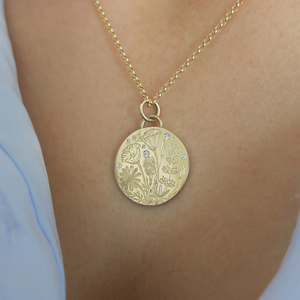 The California Native Wildflower Large Round Token