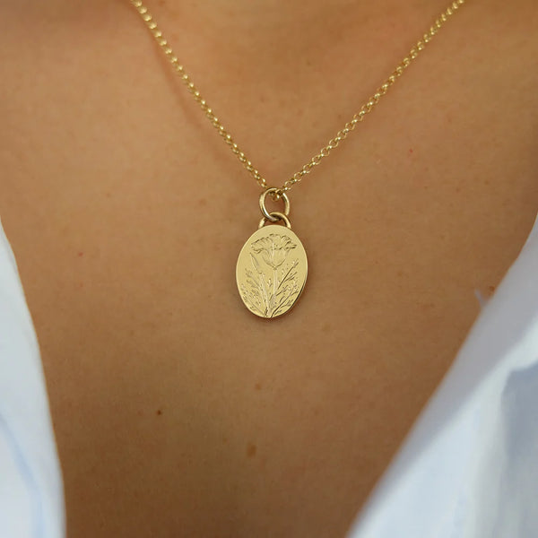 The California Poppy Small Oval Token