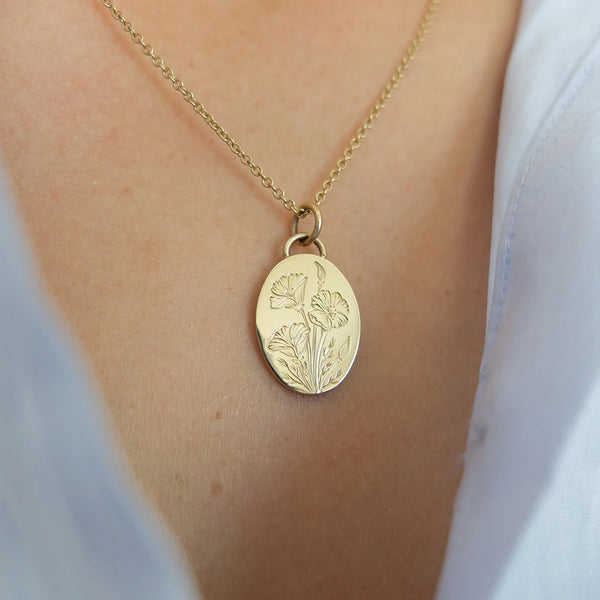 The California Poppy Medium Oval Token