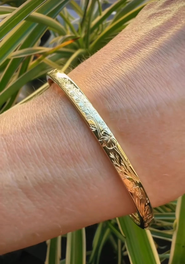 The California Native Wildflower Flat Canvas Bangle